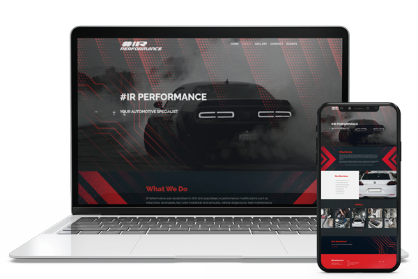 IR-Performance-website-design